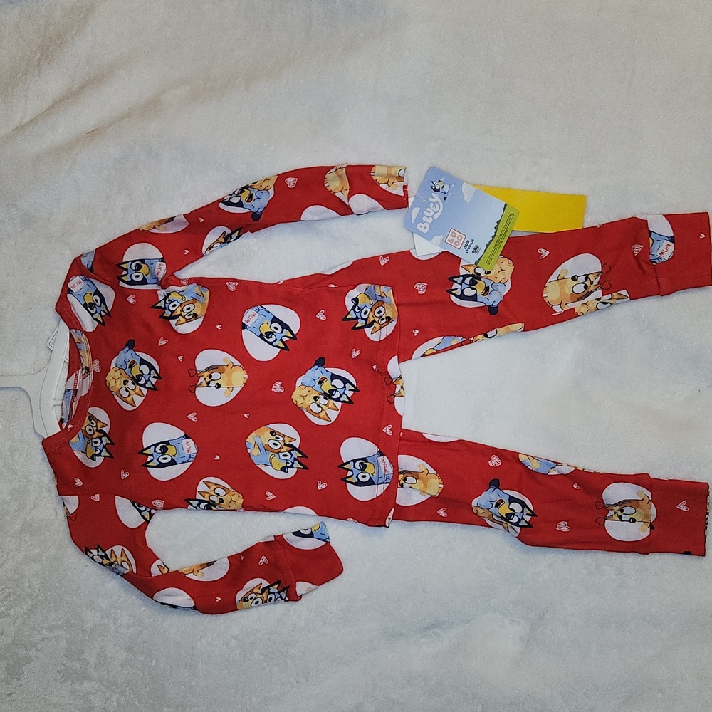 Valentines, Bluey Kids Pajamas